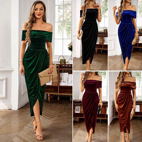 Sleeveless Solid Color Pleated Dress Suitable For Party And