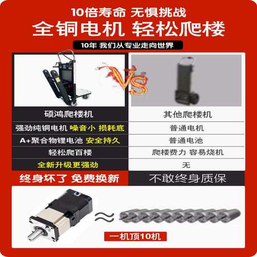 履带式电动爬楼机搬货家用上下楼梯爬楼梯神器搬运车送桶装水运货