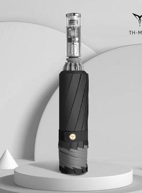 高档德国天雨珩ED全自动反L伞男防风防晒钛银遮阳向太阳伞晴伞两