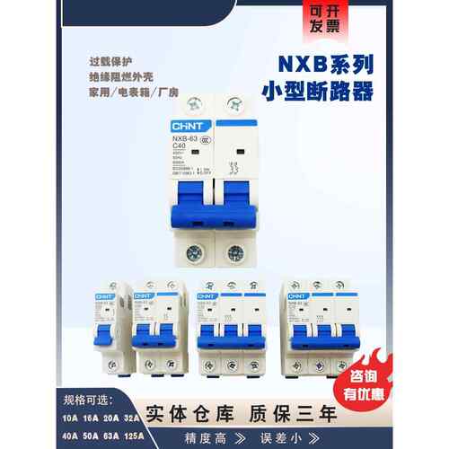 Nxb1P2P正气断路器空气开关总开关3P4P32A63A40A16A20A100A家用