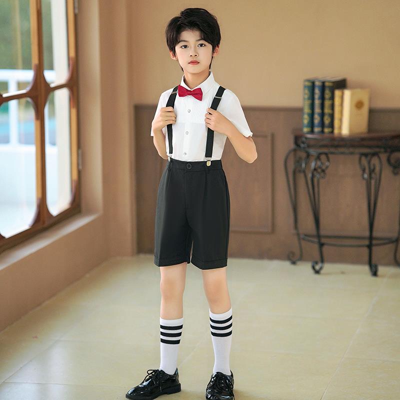 高档六童诵一儿童合唱演出服女童蓬裙男小学生朗幼儿园毕蓬业表演