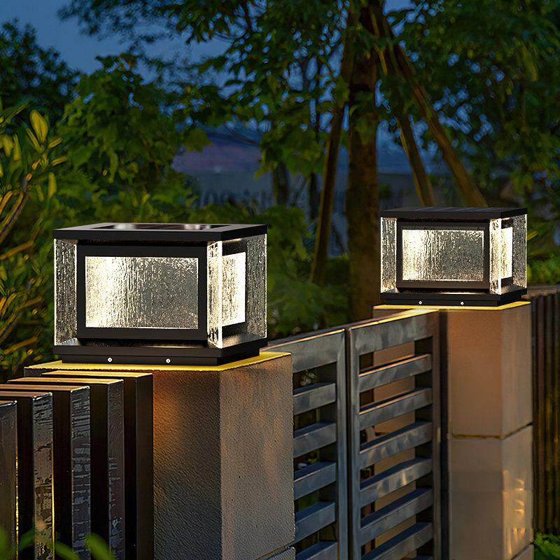 太阳能柱头灯户外防水新款庭院别墅大门两侧围墙花园室外门柱围栏