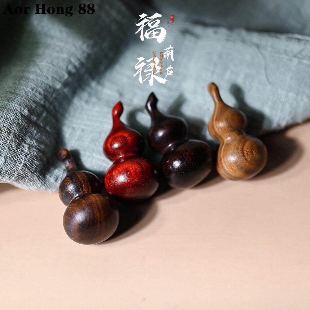 木宝小葫芦绿檀紫檀黑檀木福禄玲珑创意配件工艺饰品挂件diy配饰