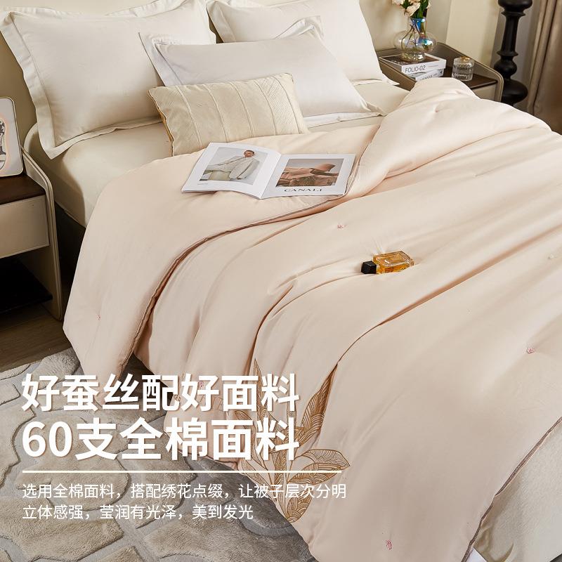 高级蚕丝被60支被子冬季厚款冬被子秋冬蚕丝被100桑蚕丝绣花被芯