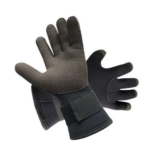 现货7mm凯夫拉钛涂层潜水手套防割耐磨防滑防刮伤下水抓螃蟹