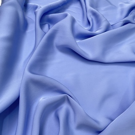 蓝紫色真丝重磅双乔缎布料桑，蚕丝衬衫连衣裙，面料135门幅23姆米