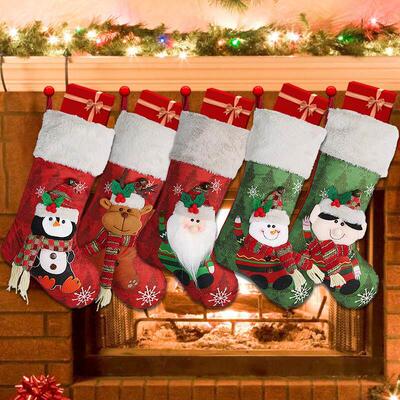Christmas Decorations Pendant Christmas Socks Gift Bag Chris