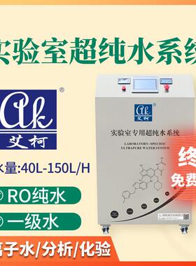 学校超纯水系统18.25兆欧40L-150L/H实验室仪器分析纯水仪
