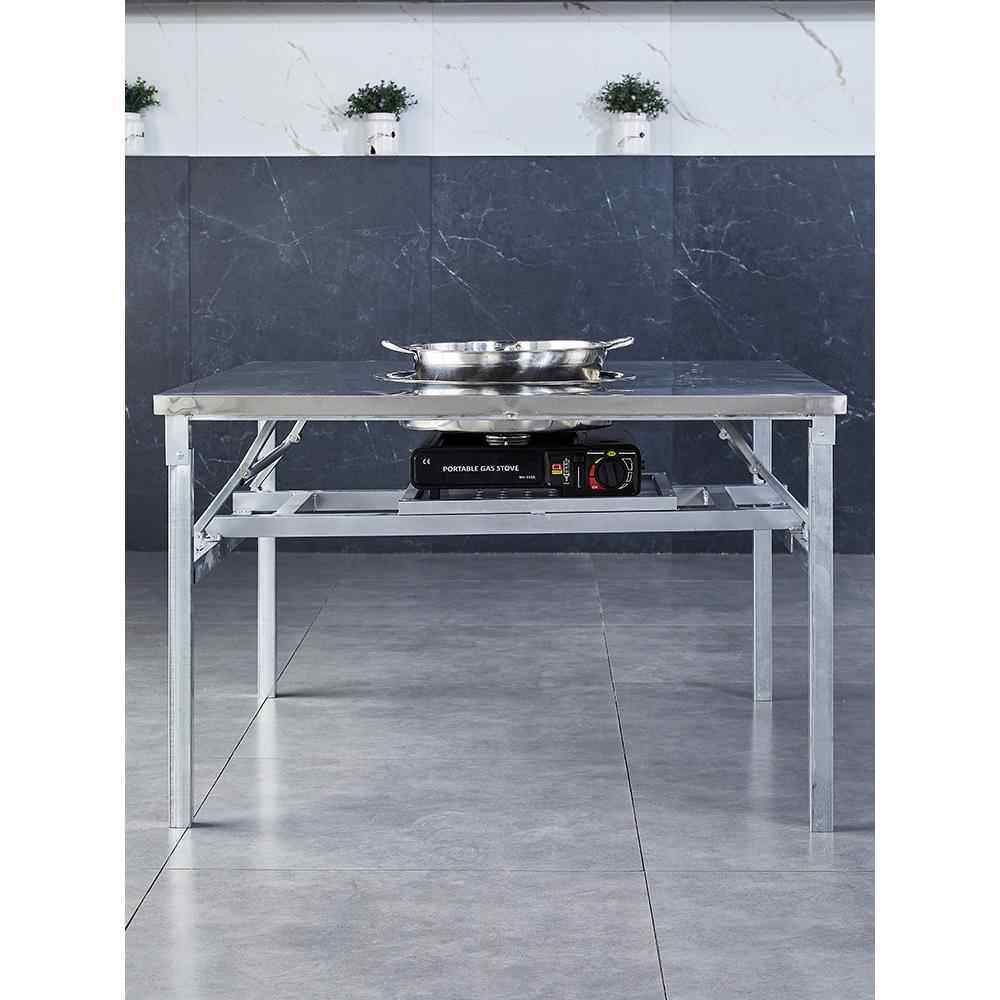 可折叠不锈钢火锅桌卡式炉商用户外打边炉摆摊烙锅卡磁炉烤肉桌子,商业/办公家具,火锅桌,淘宝优惠券,粉丝福利购,淘宝优惠卷