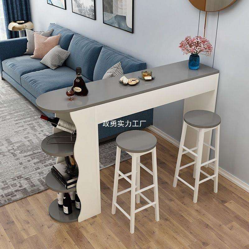 简约小型家用吧台桌客厅玄关沙发边几餐厅隔断柜高脚靠墙阳台靠窗