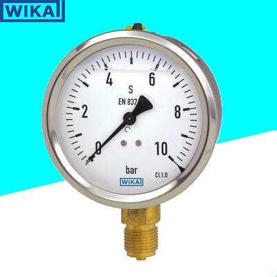 威卡WIKA波登管压力表213.53.063量程-0.1～0径向M14*1.5轴向G1/4