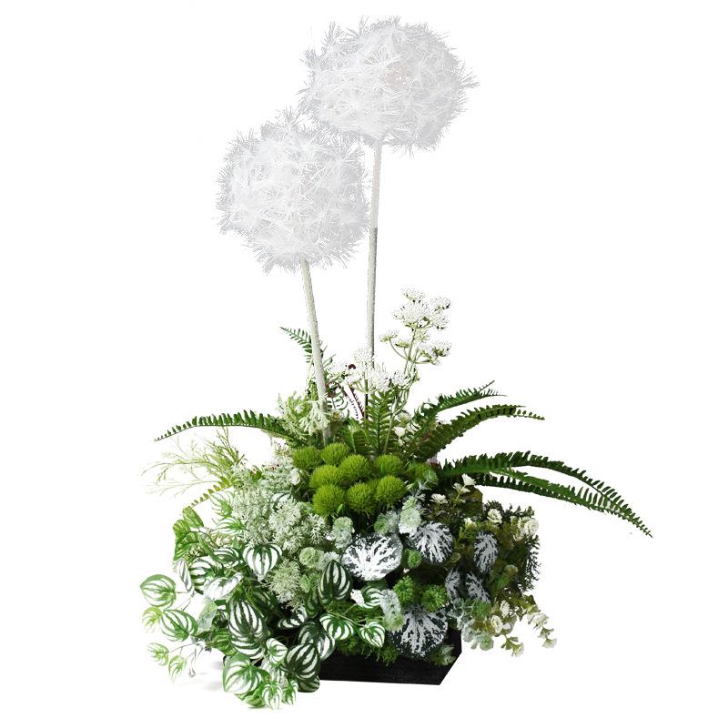 大型仿真植物蒲公英多肉植物手感假花室内景观角落橱窗造景装饰