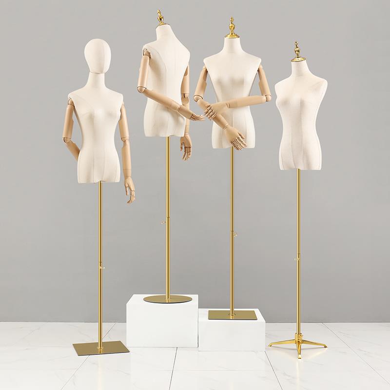 服装店模特道具女半身带头带手人台包布全身人偶展示婚纱模特架子