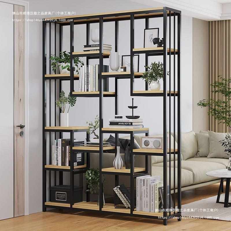 客厅博古架客厅架落地书架展示架架隔断简约花盆花架阳台置创意物