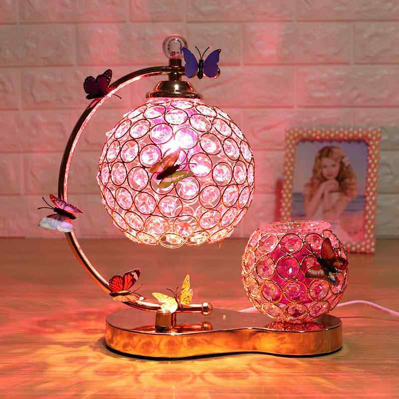 香薰灯精油灯家用插电浪漫房间高档美容院卧室客厅床头台灯水晶灯