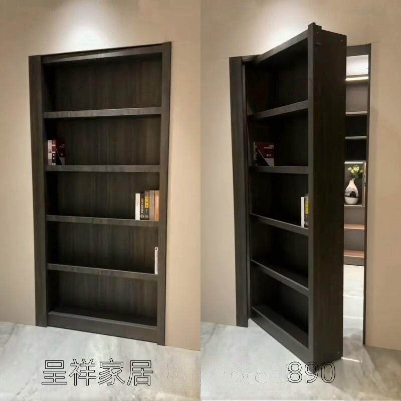网红书柜式隐形门密室暗门旋转机关门创意室内隐藏书架门剧本杀门