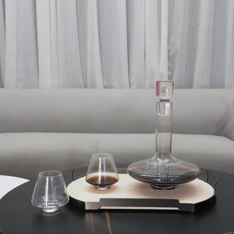 现代简约高档透明玻璃红酒醒酒器摆件餐厅酒柜客厅软装家居装饰品