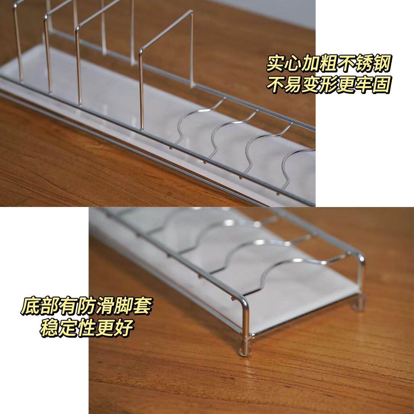 厨房碗KJU台面水池边窄沥水碟架食品级边不锈钢多功能碗盘置收物