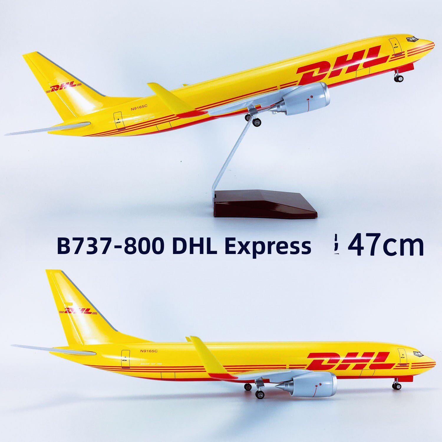模拟合金飞机模型Dhl敦豪航空货运公司波音737飞机模型礼品收集饰