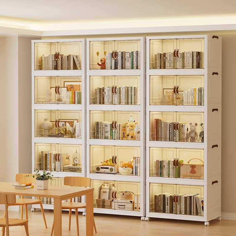 书架落地防尘置物架家用多层客厅绘本架子儿童学生书柜储物柜一体,收纳整理,收纳柜,淘宝优惠券,粉丝福利购,淘宝优惠卷