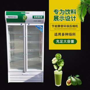 双门展示柜水果保鲜柜冰箱冰柜啤酒柜冷藏柜饮料柜 商用立式