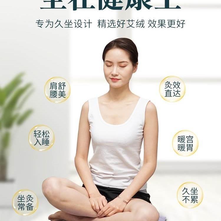 艾绒加热坐垫办公室椅垫靠背电暖发热座垫靠枕可拆洗冬季取暖神器
