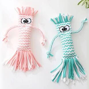Braided Soun for Squeaker Doll Knot Head Straw Dogs Toy Chew