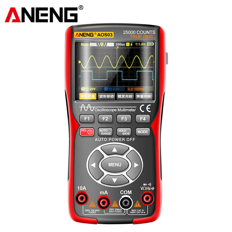 ANENG 手持数字示波器万用表高精度三合一双通道示波表信号发生器