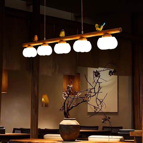 餐厅吊灯韩日式寿司料理吧台火锅店铺商用民宿侘寂风禅意茶室吊灯