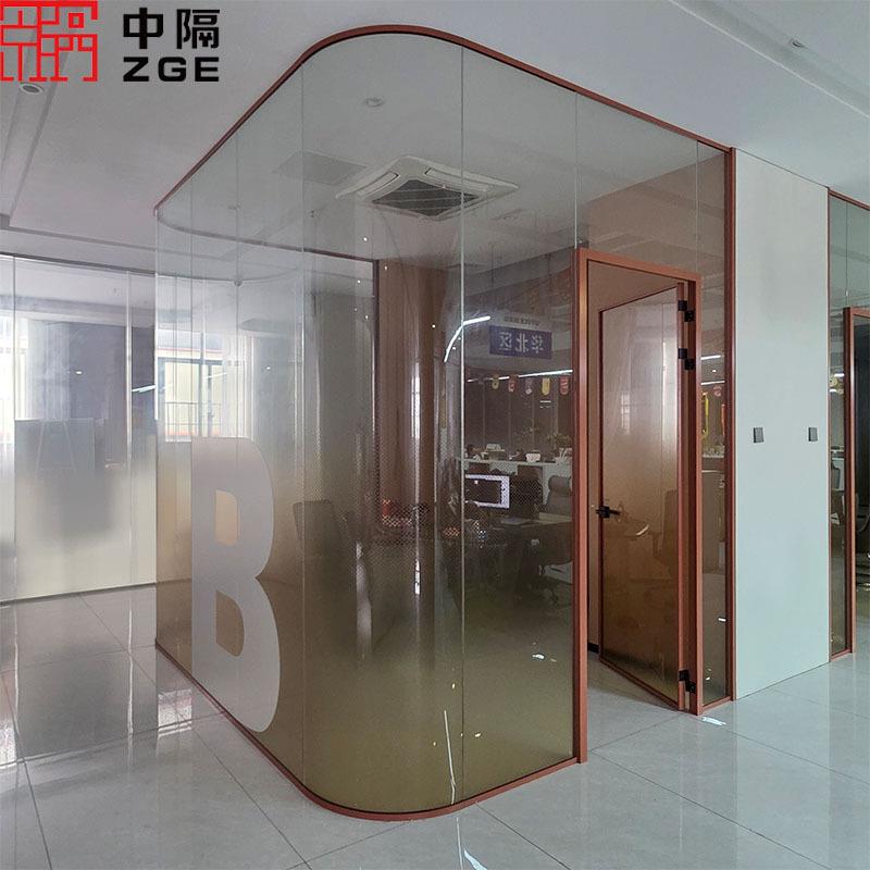 玻璃高隔断办公成品隔断双玻百叶铝合金玻璃隔断办公室隔墙
