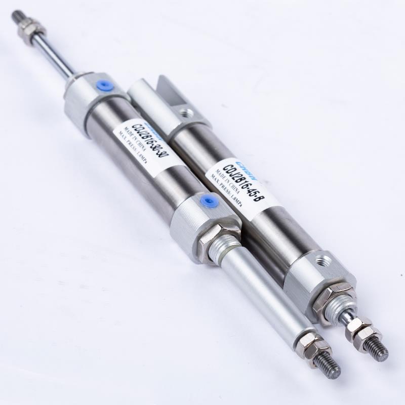 SMC型双出行程可调不锈钢迷你气缸CDJ2B10 16-20 30 40 50带限位