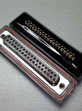 供应DB37PIN防水母头现货两排d-sub(vga)37pin焊线母头连接器