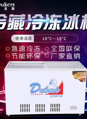 达克斯WD-WG全铜管卧式冰柜商用雪糕冰淇淋展示柜冷冻冷藏保鲜柜