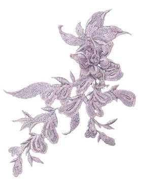 千漾绣多色网纱立体珠片电脑绣花 服装花边辅料刺绣蕾丝亮片贴花