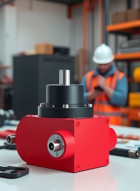 HDAF17-2:1螺旋锥齿轮转向箱 六面体转向机 直角换向器 法兰可选