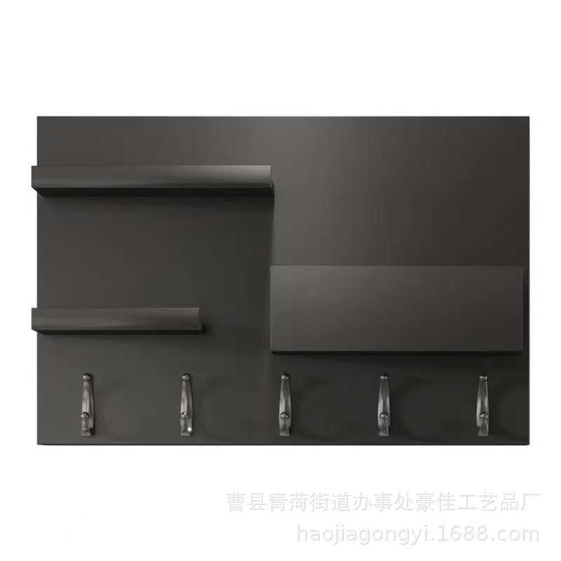 电表箱遮丑箱木质玄关置物架推拉式钥匙挂架电表箱隐藏装饰收纳架