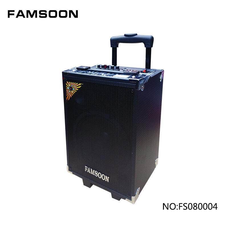 厂家8寸拉杆户外音箱带话筒卡拉OK户外大功率广场舞插卡音响