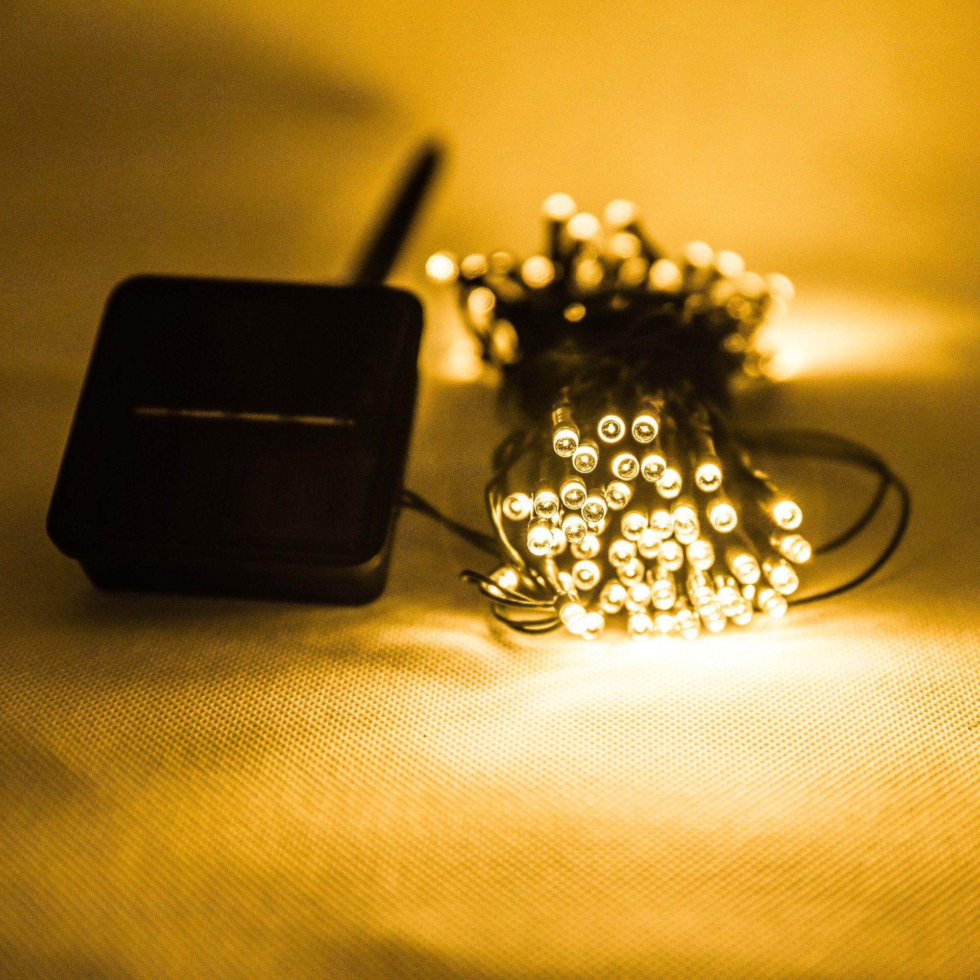 LED灯串大量圣诞氛围彩灯铜线灯室外闪灯户外防水太阳能灯串