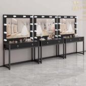 照相馆化妆台带灯镜子彩妆学校婚纱店化妆台化妆师美容院专用化妆