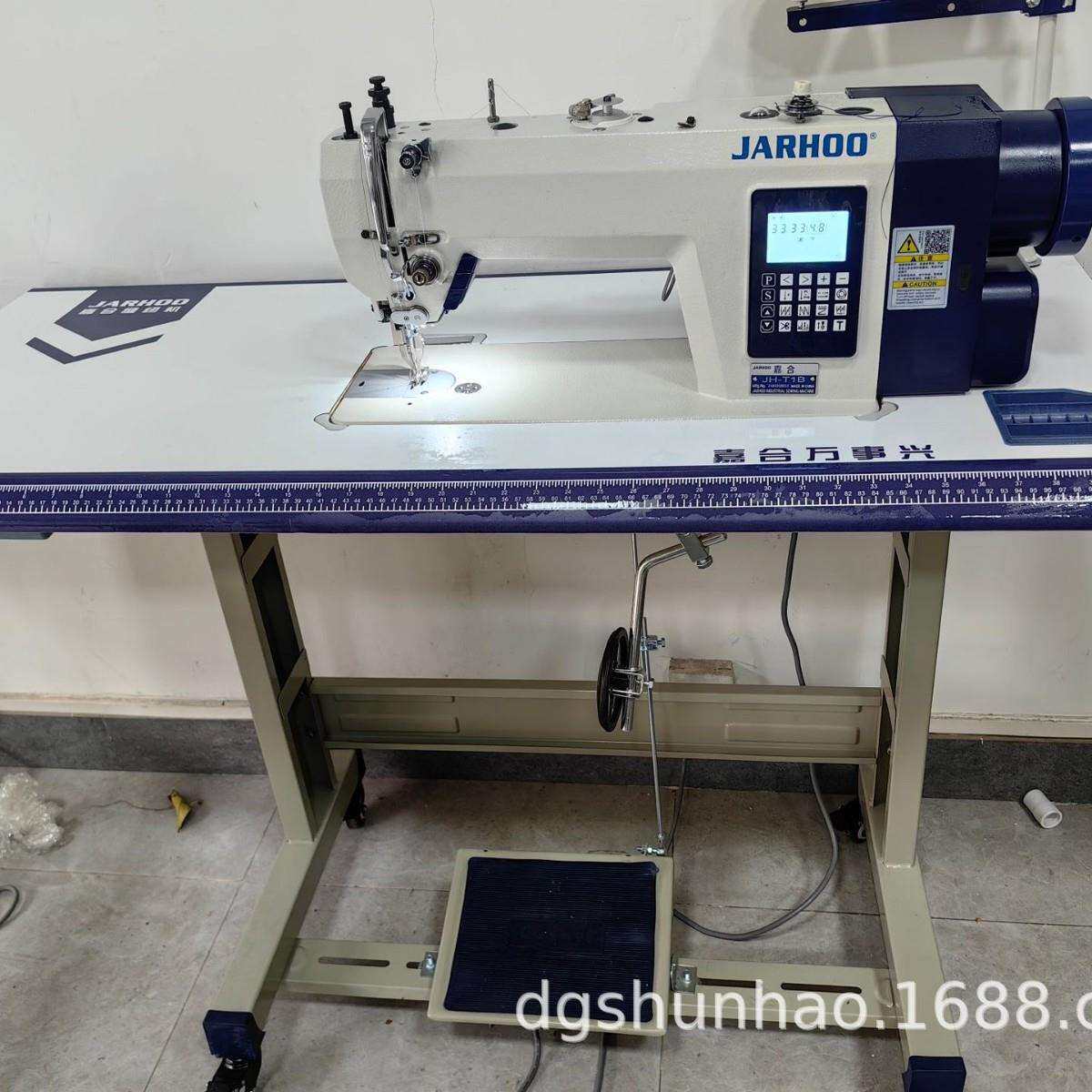 687四动电脑同步机DY车中厚料上下进送自料大工梭同步车步款业缝