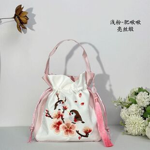 手工刺绣帆布女包风手提包汉服包流苏包斜挎包绣花
