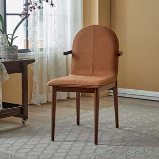 家具美式复古餐椅家用实木餐桌椅子轻奢靠背椅2026设计师新款