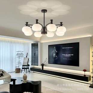 奶油风魔豆吊灯轻奢高级感全屋灯具套餐 现代简约客厅主灯2025新款