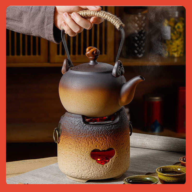 围炉煮茶室内家用器具全套烧烤炉烤火炉子碳炉陶土炭炉烤茶套装无