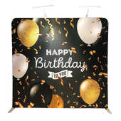 生日派对可折叠铝合金展架直型快幕秀背景架广告架签到处