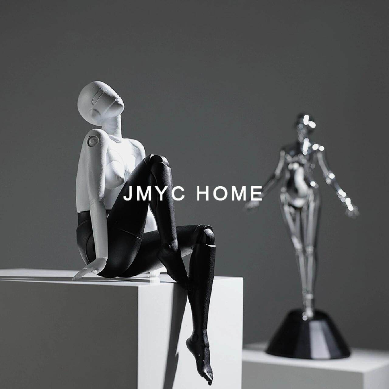 意式简约电镀空山基女神摆件客厅样板房电视柜玄关柜新居软装饰品