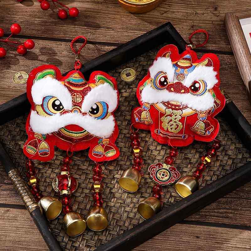 2025新年装饰醒狮挂件蛇年春节过年客厅氛围场景布置喜庆福字挂饰