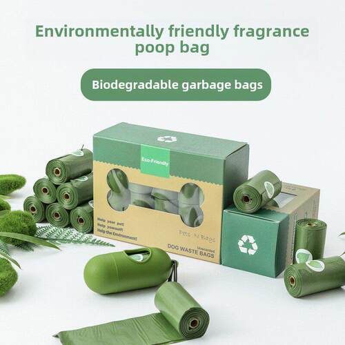 75pcs/5roll Black Bags Portable Dog Pet Waste Poop Poo Refil