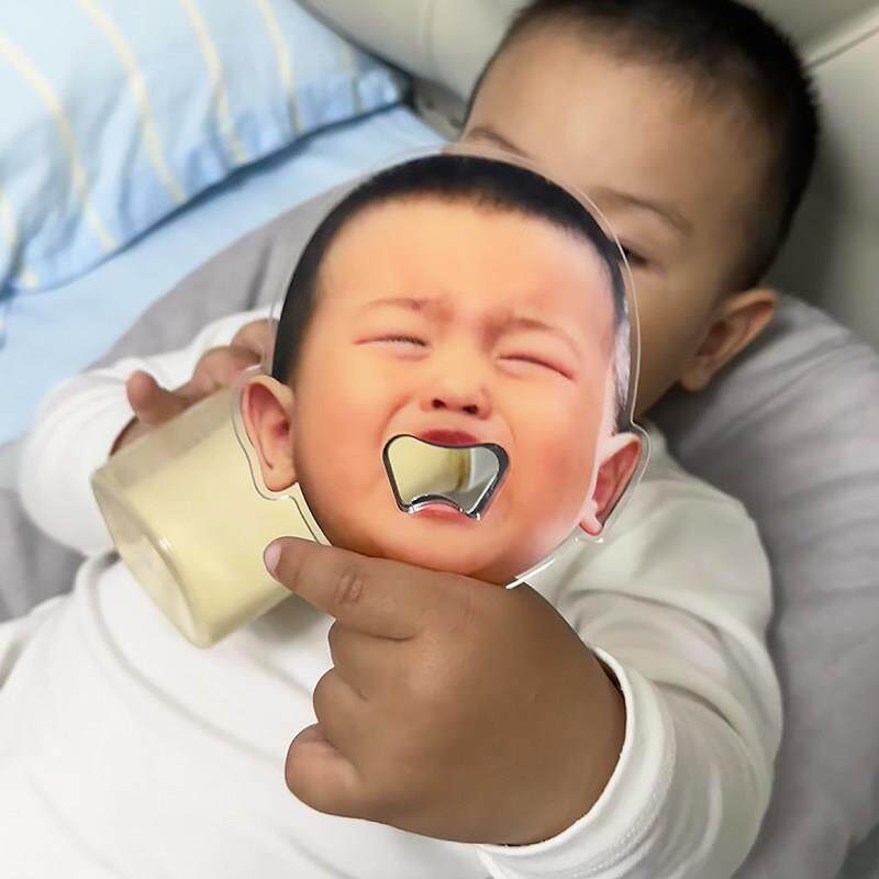【】小孩哭脸开瓶器冰箱贴磁吸创意可携式啤酒起子启瓶器开酒器