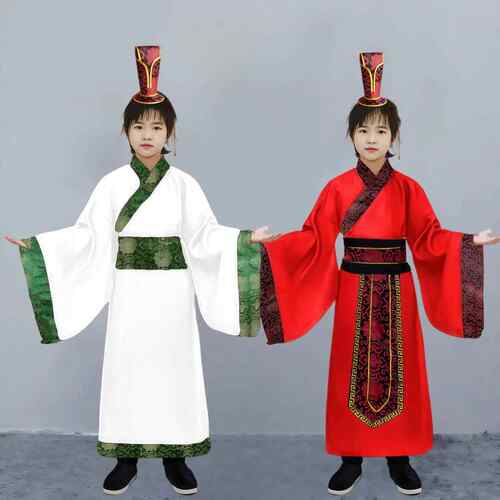 三国演义鲁肃演出服儿童古装周瑜鲁肃cos摄影舞台服装课本剧服饰